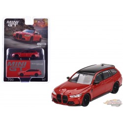 BMW M3 Competition Touring (G81) Toronto Red Metallic - Mini GT - 1:64 - MGT00700