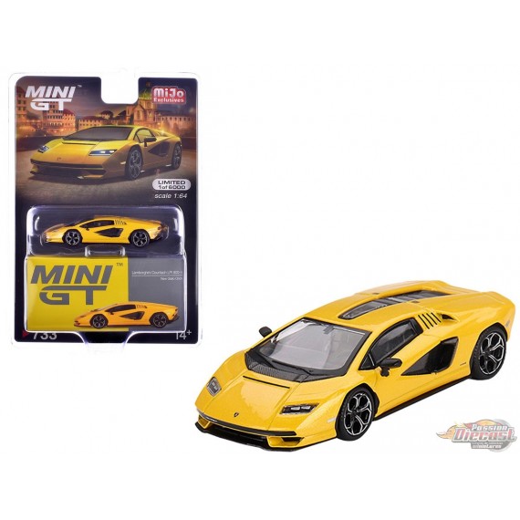 Lamborghini Countach LPI 800-4 New Giallo Orion - Mini GT - 1:64 - MGT00733 Passion Diecast