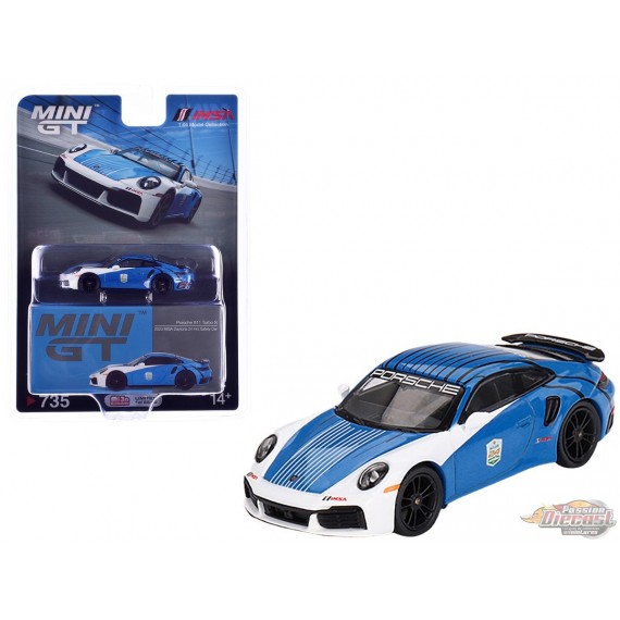 Porsche 911 Turbo S Safety Car 2023 IMSA Daytona 24 Hrs - Mini GT - 1:64 - MGT00735 Passion Diecast