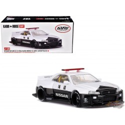 Kaido★House - Nissan Skyline GT-R R34 Kaido Works (V2 Aero) Police - Mini GT - Mijo Exclusives - 1/64 - KHMG120 Passion Diecast
