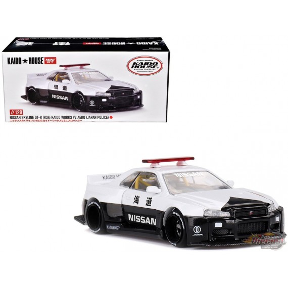 Kaido House + Nissan Skyline GT-R R34 Kaido Works Police