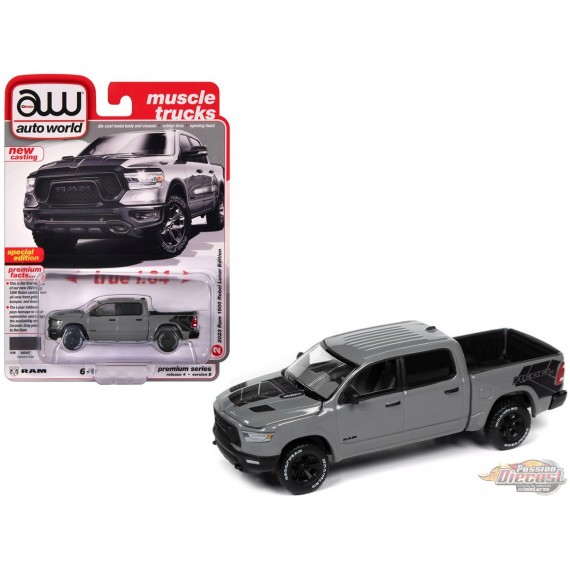 2023 Dodge Ram Rebel Lunar Edition - Grey - Auto World - 1/64 - AWSP164 B