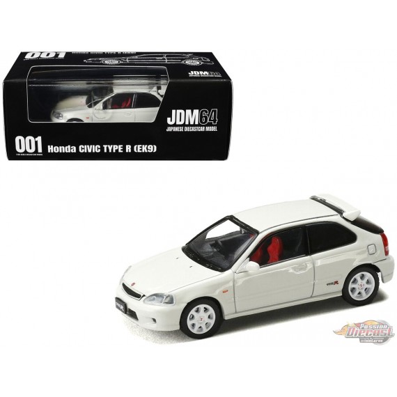 Honda Civic Type R (EK9) - Championnat Blanc - Hobby Japan - 1:64 - HJDM001-1 Passion Diecast 