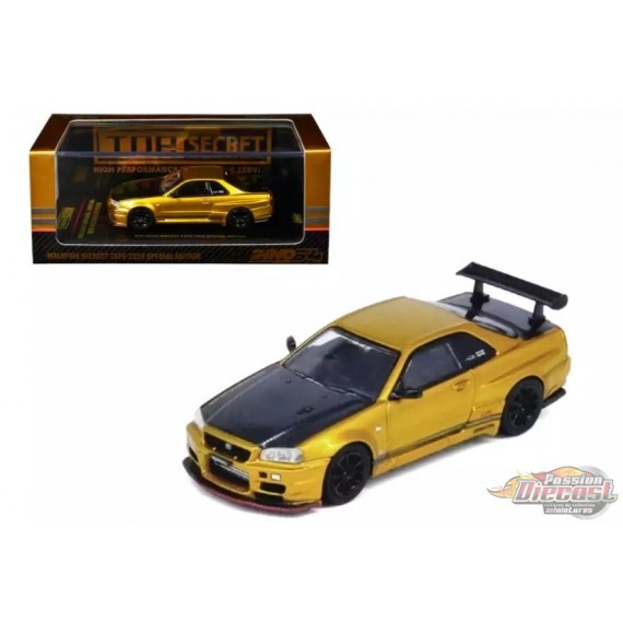 NISSAN SKYLINE GT-R (R34) TOP SECRET Tokyo Auto Salon 2024 Malaysia Diecast Expo - INNO 64 - 1/64 - IN64-R34TS-MDX24