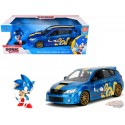 2012 Subaru Impreza WRX STI with Sonic Figure - Classic Sonic The Hedgehog - Hollywood Rides - Jada - 1/24 - 35871