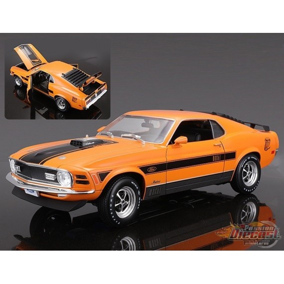 1970 Ford Mustang Mach 1 (Orange) - Maisto - 1/18 - 31453 OR - Passion Diecast 