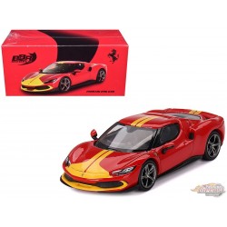 (Web Only) Ferrari 296 GTB Assetto Fiorano Rosso Corsa - BBR Models - 1:64 - BBRFER64002