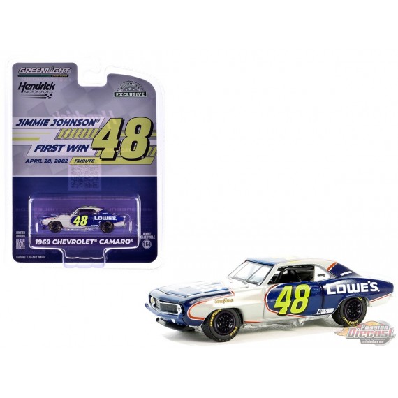 1969 Chevrolet Camaro - Jimmie Johnson / Hendrick Motorsports - California Motor Speedway - 1/64 Greenlight - 30493