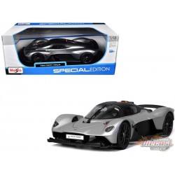 Aston Martin Valkyrie - Argent / Noir Mat - 1/18 - MAISTO - 31465 SIL