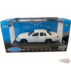 ( Web Only ) 1999 Ford Crown Victoria Police Interceptor - Blanc  Welly 1.43 WE9762CHF-SW