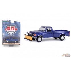 Pickup Ford F-250 XL 4X4 1991 avec chasse-neige - Blue Collar Collection Series 13 - 1/64 Greenlight - 35280 E