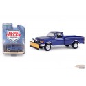 1991 Ford F-250 XL 4X4 Pickup Snow Plow - Blue Collar Collection Series 13 - 1/64 Greenlight - 35280 E