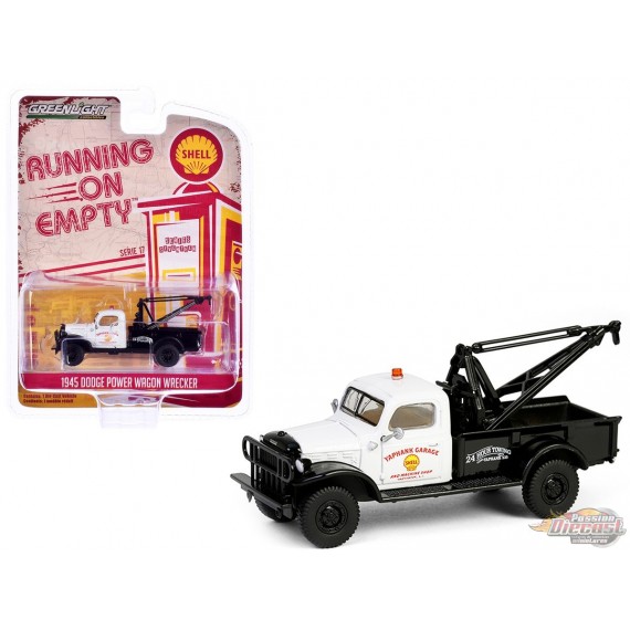 Shell Oil - 1945 Dodge Power Wagon Wrecker - Running on Empty Series 17 - 1/64 Greenlight - 41170 A