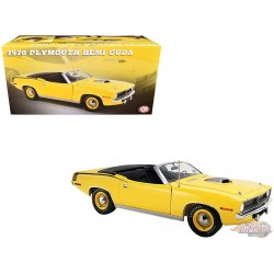 1970 Plymouth HEMI Cuda Cabriolet jaune citron Twist Édition Limitée - 750 Pièces - ACME - 1/18 - A1806129