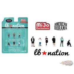 Figures Liberty Walk LB Nation - 6 Piece metal set - American Diorama - 1/64 - AD-2422 Passion Diecast