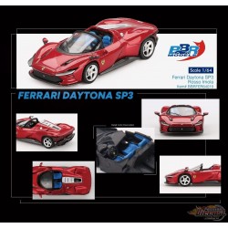 (Preorder) Ferrari Daytona SP3 Rosso Imola - BBR Models - 1:64 - BBRFER64019