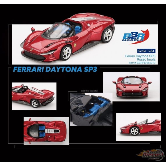 Ferrari Daytona SP3 Rosso Imola - BBR Models - 1:64 - BBRFER64019 Passion Diecast