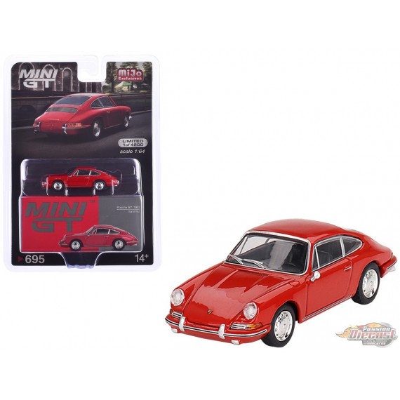 Porsche 901 1963 Signal Red - Mini GT - 1:64 - MGT00695 Passion Diecast