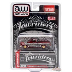 CHASE CAR 1983 Chevrolet Silverado Lowriders 3,600 Pieces - Noir - Mijo Exclusives - Auto World - 1/64 - CP8080GR