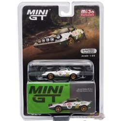 CHASE CAR Lancia Stratos HF 1975 Rally Sanremo Vainqueur No.11 - Blanc - Mini GT - 1:64 - MGT00628GR