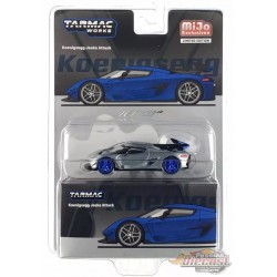 CHASE CAR Koenigsegg Jesko Attack - Bleu - Tarmac Works - 1/64 - T64G-TL052-BLGR