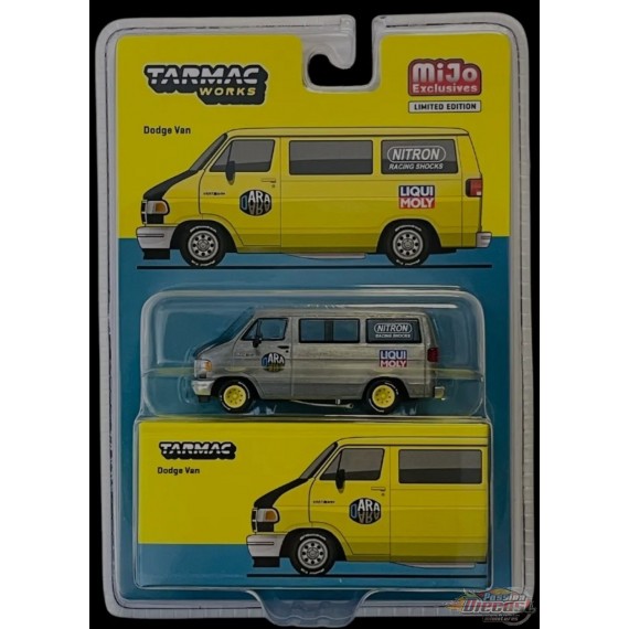 CHASE CAR Dodge Van Custom - Yellow - Tarmac Works - 1/64 - T64G-TL032-YLGR