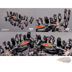 Oracle Red Bull Racing RB19 No.1 Max Verstappen 2023 F1 Japanese Grand Prix Pit Crew Set - Mini GT - 1/64 - MGTS0014