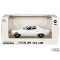 Police - 1974-76 Ford Gran Torino Sedan in White (WITHOUT LIGHT AND PUSH BAR) - Hobby Exclusive - 1/64 Greenlight - 43012 A