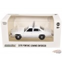 Police - 1976-77 Pontiac LeMans Enforcer with Light Bar and Push Bar in White - Hobby Exclusive - 1/64 Greenlight - 43014 B