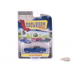 Ford Thunderbird 1974 en bleu Starfire - Showroom Floor Series 6 - 1/64 Greenlight - 68060 C