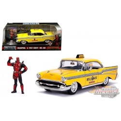 1957 Chevrolet Bel Air Taxi - Deadpool - Marvel Avenger - Hollywood Ride - Jada - 1/24 - 30290