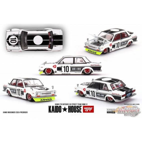 Datsun 510 Street Team XMM V1 - Mini GT - Mijo Exclusives - 1/64 - KHMG176 Passion Diecast