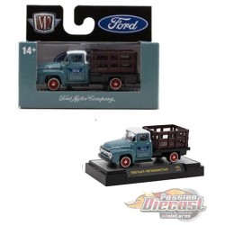 1956 Ford F-100 Stake Bed Truck - Auto-Thentics Release 95 - M2 Machine - 1:64 - 32500-95 F