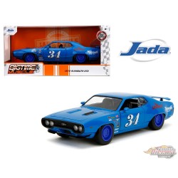 1972 Plymouth GTX - Blue with Chevron Graphic - Bigtime Muscle - Jada - 1/24 - 35218