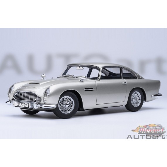 Aston Martin DB5 Goldfinger (argent) - Autoart 1/18 - 70296 - Passion Diecast 