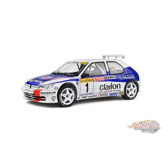 Peugeot 306 Maxi - Rallye Monte Carlo - 1996 - No.1 F.Delecour/M.Sauvage - Solido - 1/18 - S1808305 - Passion Diecast 