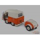 Volkswagen T1 Van Kool Combi trailer 1950 Orange - Solido - 1/18 - S1810902 - Passion Diecast 