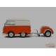 Volkswagen T1 Van Kool Combi trailer 1950 Orange - Solido - 1/18 - S1810902 - Passion Diecast 