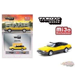 (Preorder) Saab 900 Turbo Convertible with Trading Cards - Yellow - Tarmac Works - 1/64 - T64G-067-YE
