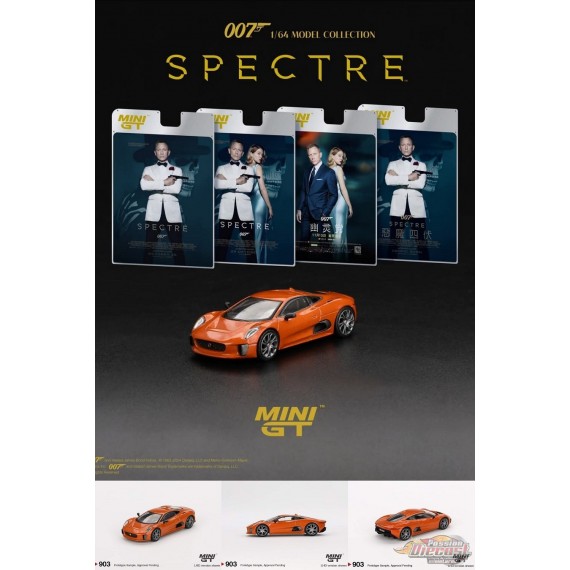 Jaguar C-X75 James Bond 007 Spectre - Emballage anglais - Mini GT - 1:64 - MGT00903-007E