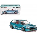 Mini GT KAIDO 1/64 HONDA CIVIC EF Die Cast Model -TEAL
