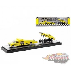 1974 Dodge ramp truck & 1971 Challenger Funny Car - Mooneyes - M2 1/64 - 36000-78 B