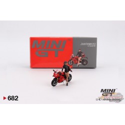 Ducati Panigale V4 S w/ Ducati Girl - Mini GT - 1:64 - MGT00682 Passion Diecast