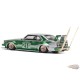 SKYLINE C210 KAIDO RACER (BOSOZOKU STYLE) - SILVER/GREEN - Pop Race 1:64 - PR640061 -  Passion Diecast 