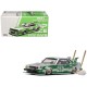 SKYLINE C210 KAIDO RACER (BOSOZOKU STYLE) - SILVER/GREEN - Pop Race 1:64 - PR640061 -  Passion Diecast 