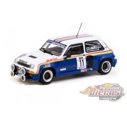 Renault 5 Turbo No.11 Costa Brava Rally 1985 - Blanc/Bleu - Tarmac Works - 1/64 - T64-TL060-85RCB11 Passion Diecast