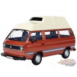 Camping-car Volkswagen Type 2 (T3) - Tan métallisé avec toit beige - Motormax 1-24 - 79594