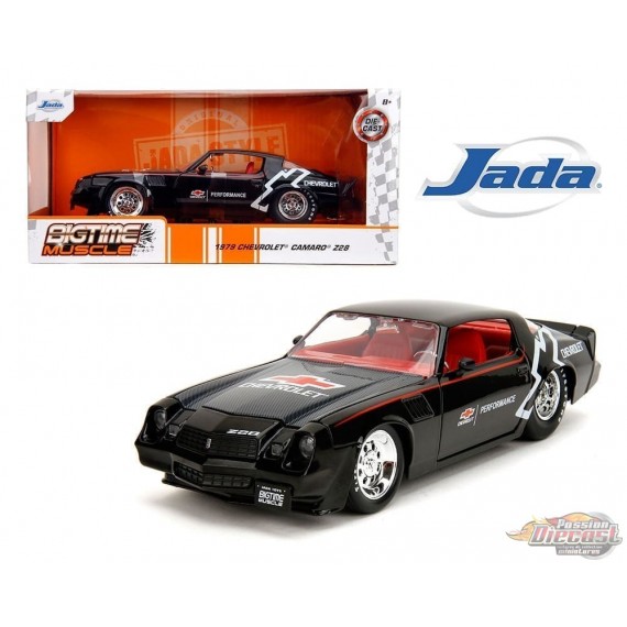 1979 Chevrolet Camaro Z28 - Black with Carbon Fiber Hood - Bigtime Muscle - Jada - 1/24 - 35207