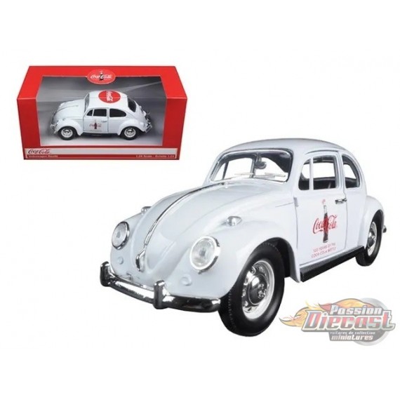 1966 VW Beetle -  Coca Cola     Blanc - Motor City Classics 1.24  478966