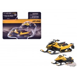 Ski-Doo MXZ Blizzard Trail Snowmobile and MXZ 120cc Kids Snowmobile in Neo Yellow  - Diecast Master 1/32 - 60022